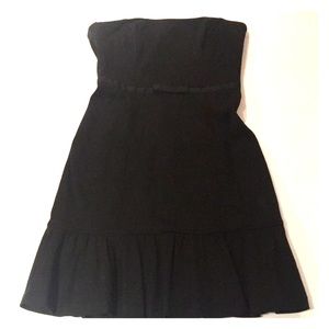 Strapless black dress